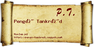 Pengő Tankréd névjegykártya
